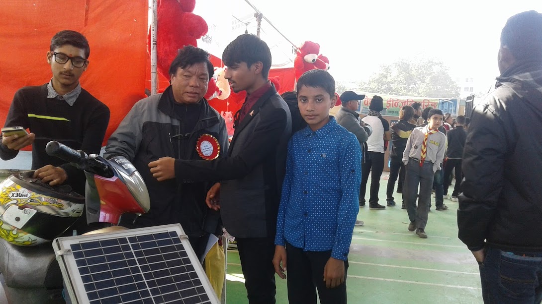 Presenting Projects to Dr. Mahabir Pun